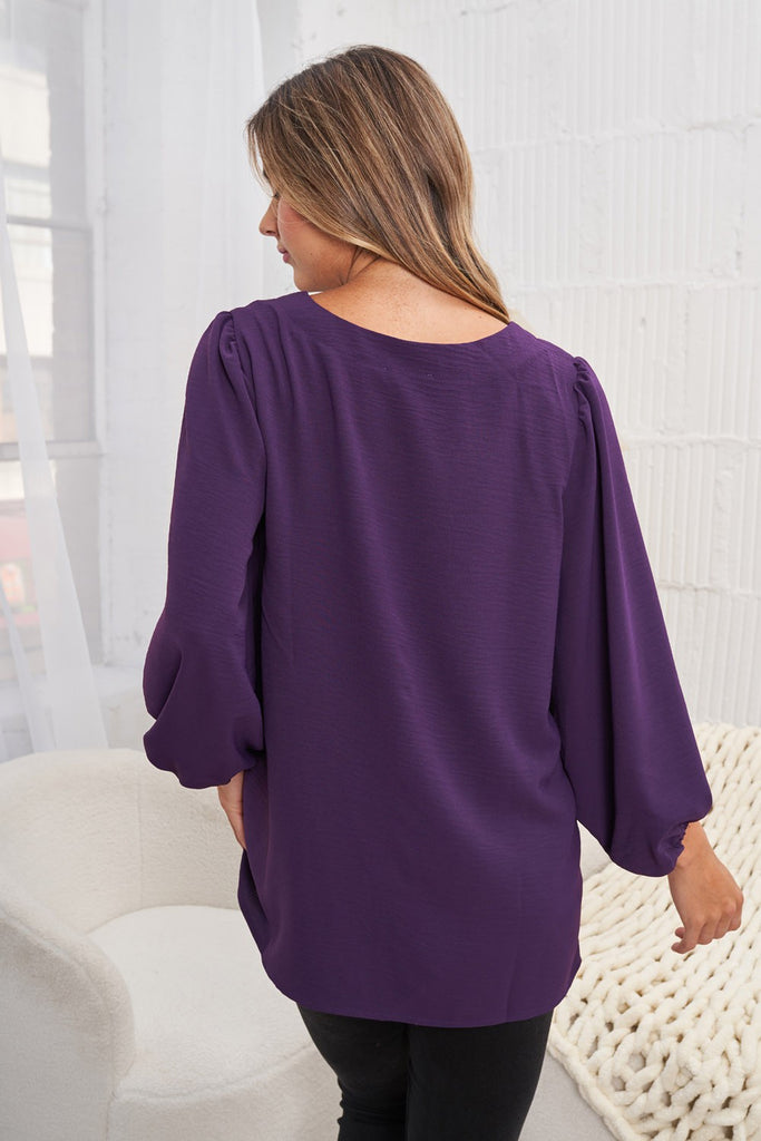 Flowy Solid Knit Long Sleeve Top-Top-White Birch-Three Birdies Boutique, Women's Fashion Boutique Located in Kearney, MO