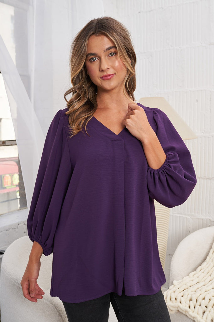 Flowy Solid Knit Long Sleeve Top-Top-White Birch-Three Birdies Boutique, Women's Fashion Boutique Located in Kearney, MO