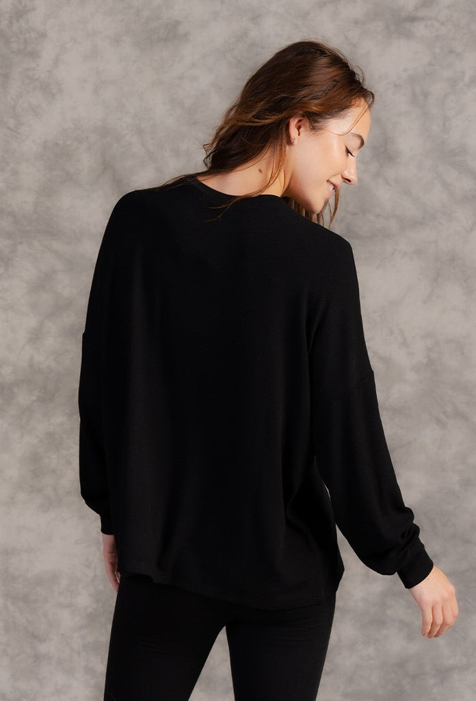 Crochet Neckline Top-Sweater-Sew In Love-Three Birdies Boutique, Women's Fashion Boutique Located in Kearney, MO