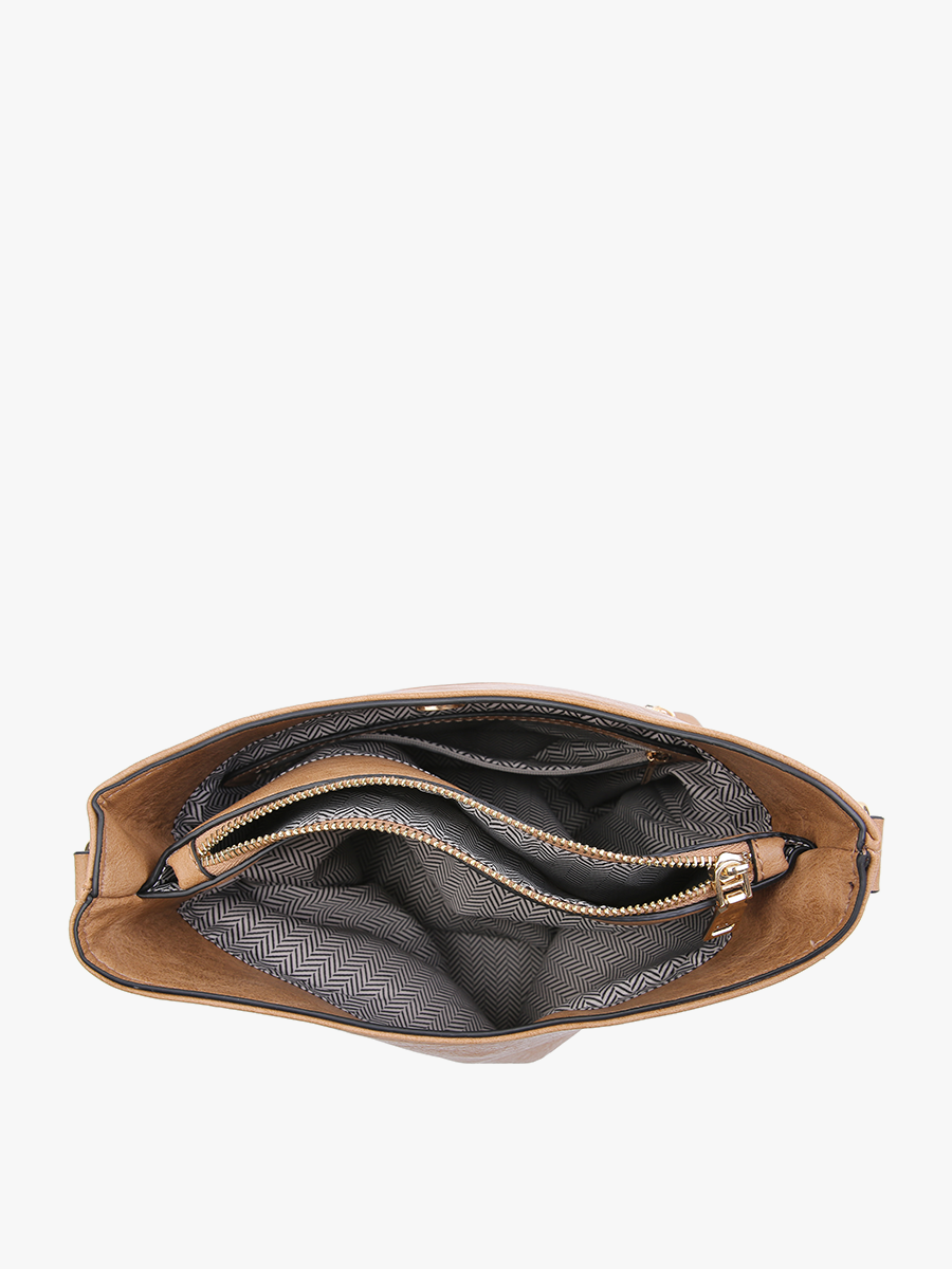 Emma Crossbody Bag with Snap Closure: Caramel { product_type }}