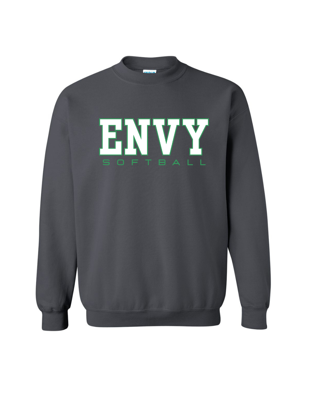 Block Envy Softball Gildan Crewneck-Graphic Tees-TB TEES-Three Birdies Boutique, Women's Fashion Boutique Located in Kearney, MO