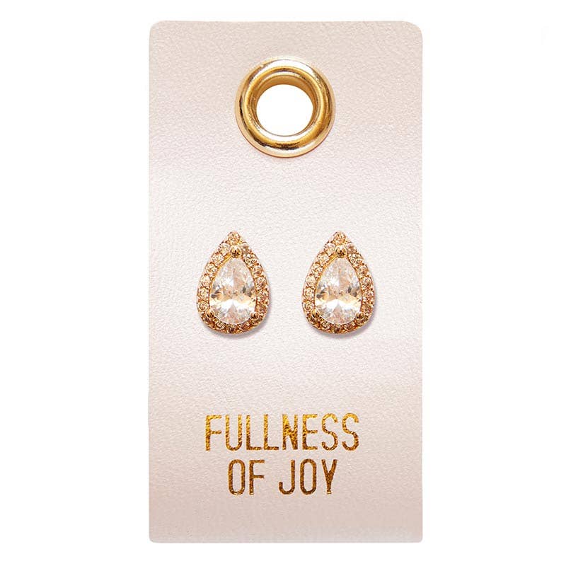 Stud Earrings - Fullness of Joy - Droplet-Faithworks by Creative Brands-Three Birdies Boutique, Women's Fashion Boutique Located in Kearney, MO