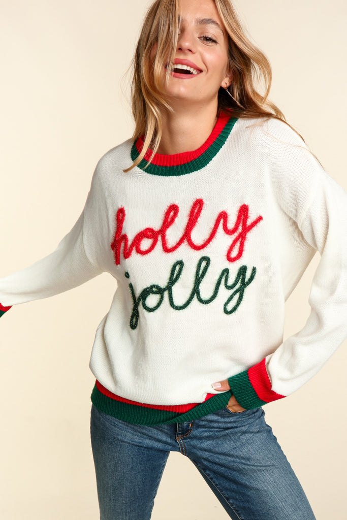 Holly Jolly Sweater-Outerwear-Haptics-Three Birdies Boutique, Women's Fashion Boutique Located in Kearney, MO