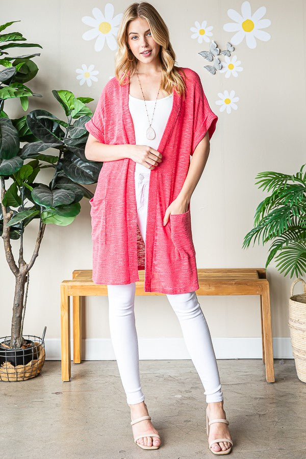 Dolman Sleeve Cardigan with Pockets-Kimono-Heimish-Three Birdies Boutique, Women's Fashion Boutique Located in Kearney, MO
