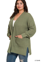 Waffle Open Cardigan Sweater { product_type }}