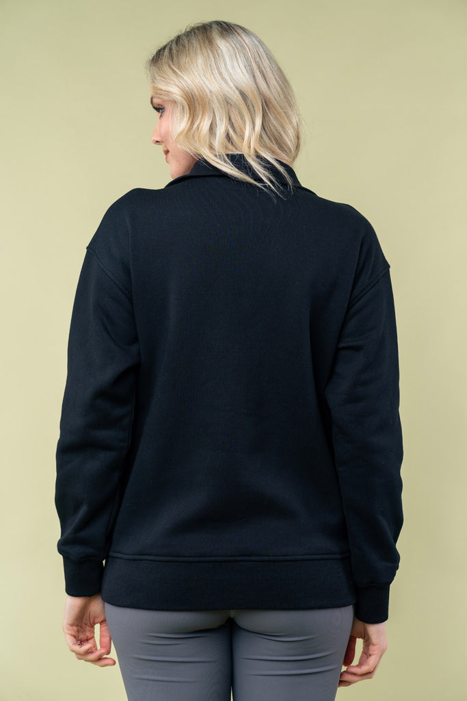 Half Zip Pullover-Shirts & Tops-White Birch-Three Birdies Boutique, Women's Fashion Boutique Located in Kearney, MO
