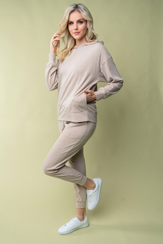 Beige Lightweight Hoodie-Shirts & Tops-White Birch-Three Birdies Boutique, Women's Fashion Boutique Located in Kearney, MO