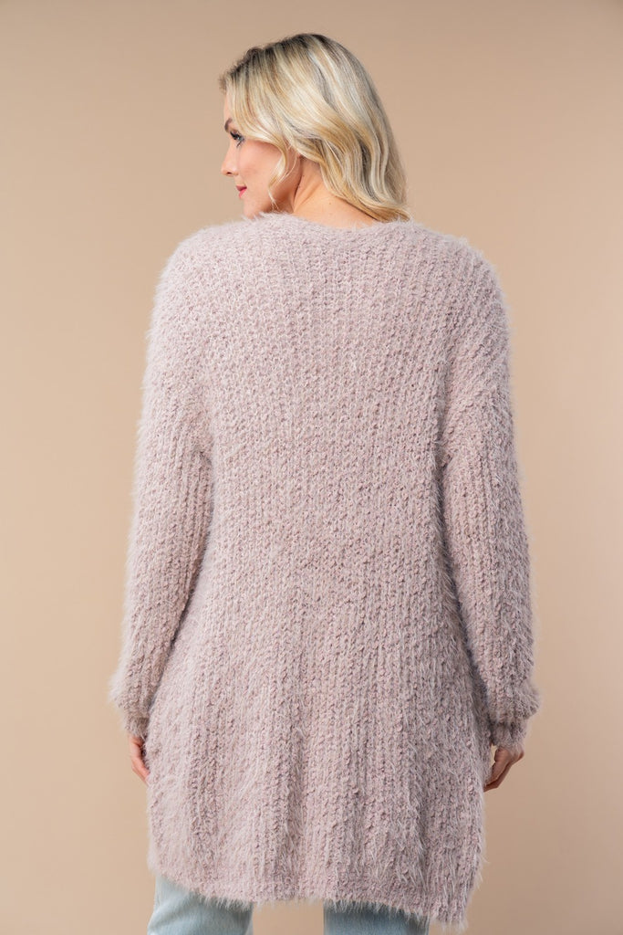 Long Sleeve Knit Taupe Cardigan-Cardigan-White Birch-Three Birdies Boutique, Women's Fashion Boutique Located in Kearney, MO
