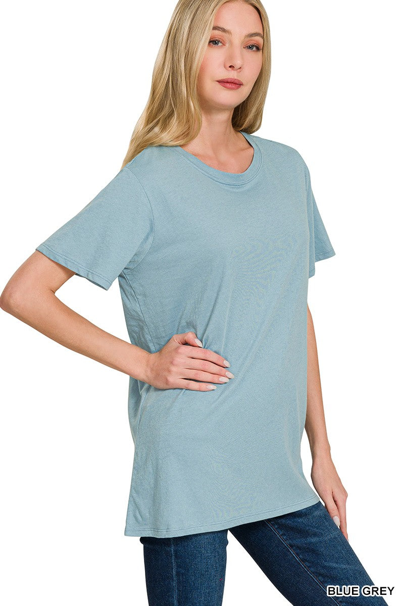 Cotton Boyfriend Round Neck Tee { product_type }}