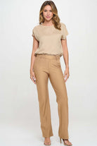 Straight-Leg Ponte Pants { product_type }}