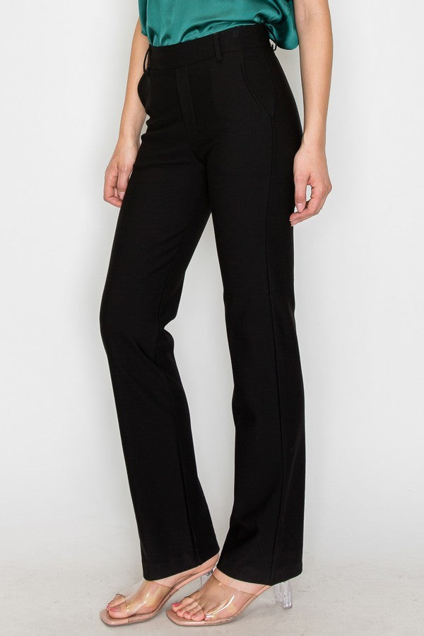 Straight-Leg Ponte Pants { product_type }}