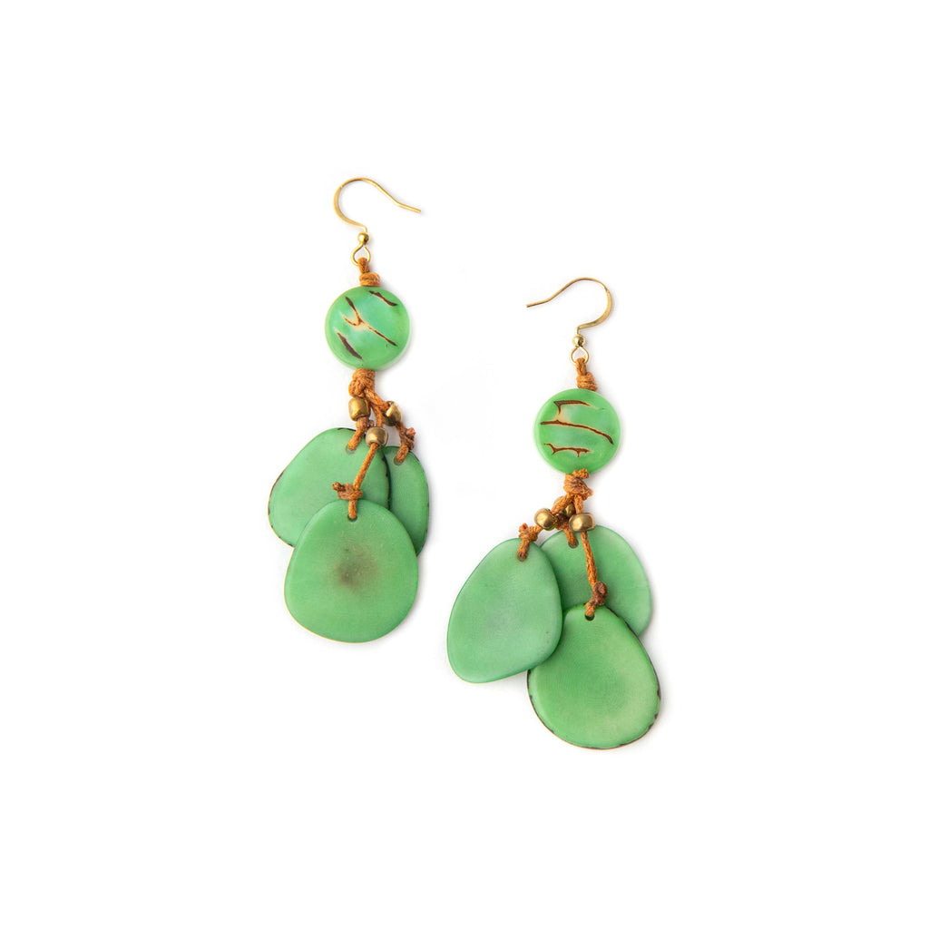 Allison Earrings: Yellow-Organic Tagua Jewelry-Three Birdies Boutique, Women's Fashion Boutique Located in Kearney, MO
