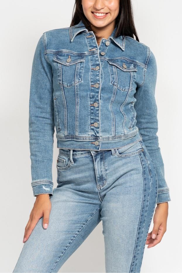 Judy Blue Classic Vintage Wash Denim Jacket