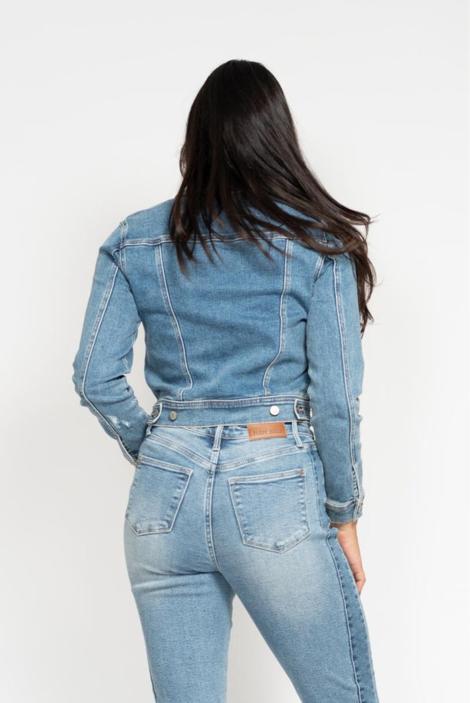 Judy Blue Classic Vintage Wash Denim Jacket