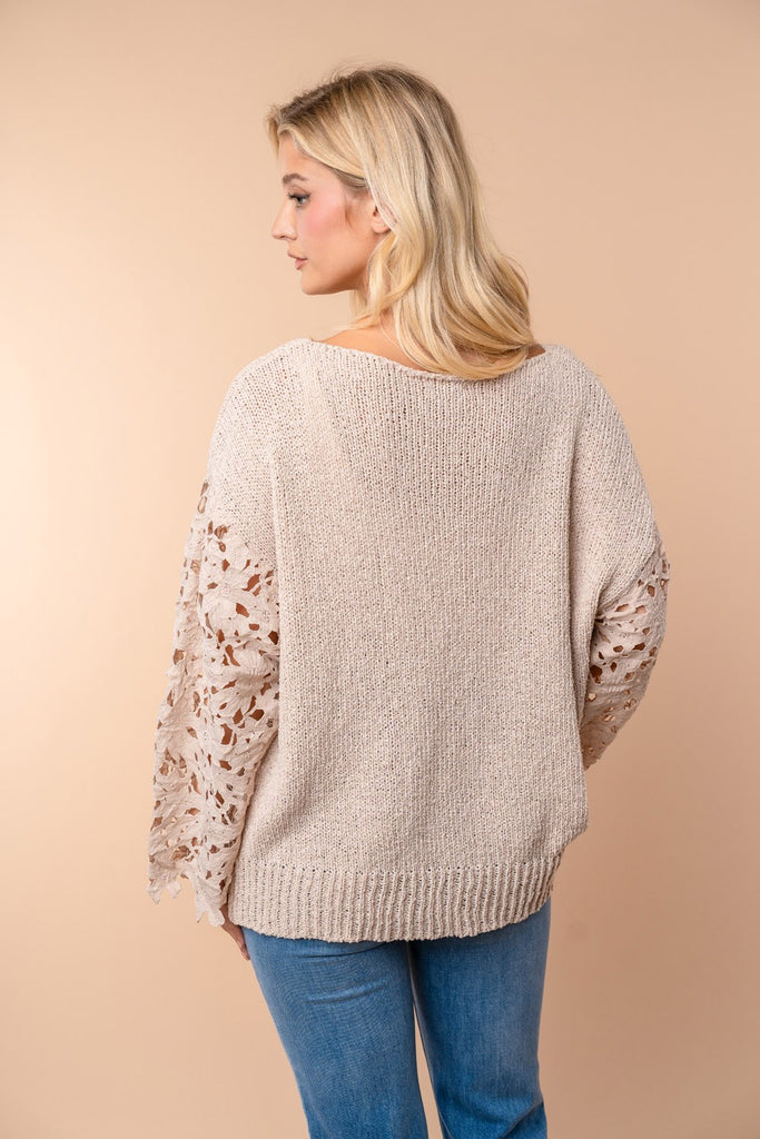 White Birch Long Sleeve Solid Knit Pullover-Shirts & Tops-White Birch-Three Birdies Boutique, Women's Fashion Boutique Located in Kearney, MO