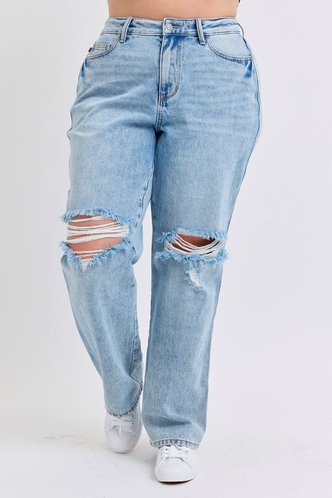 Judy Blue HW Magic Destroy Jean-Denim-Judy Blue-Three Birdies Boutique, Women's Fashion Boutique Located in Kearney, MO
