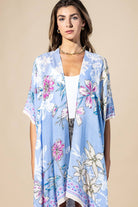 Blue Drift Viscose Kimono: PERIWINKLE-Urbanista-Three Birdies Boutique, Women's Fashion Boutique Located in Kearney, MO