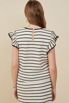 Textured Stripe Knit Tank { product_type }}