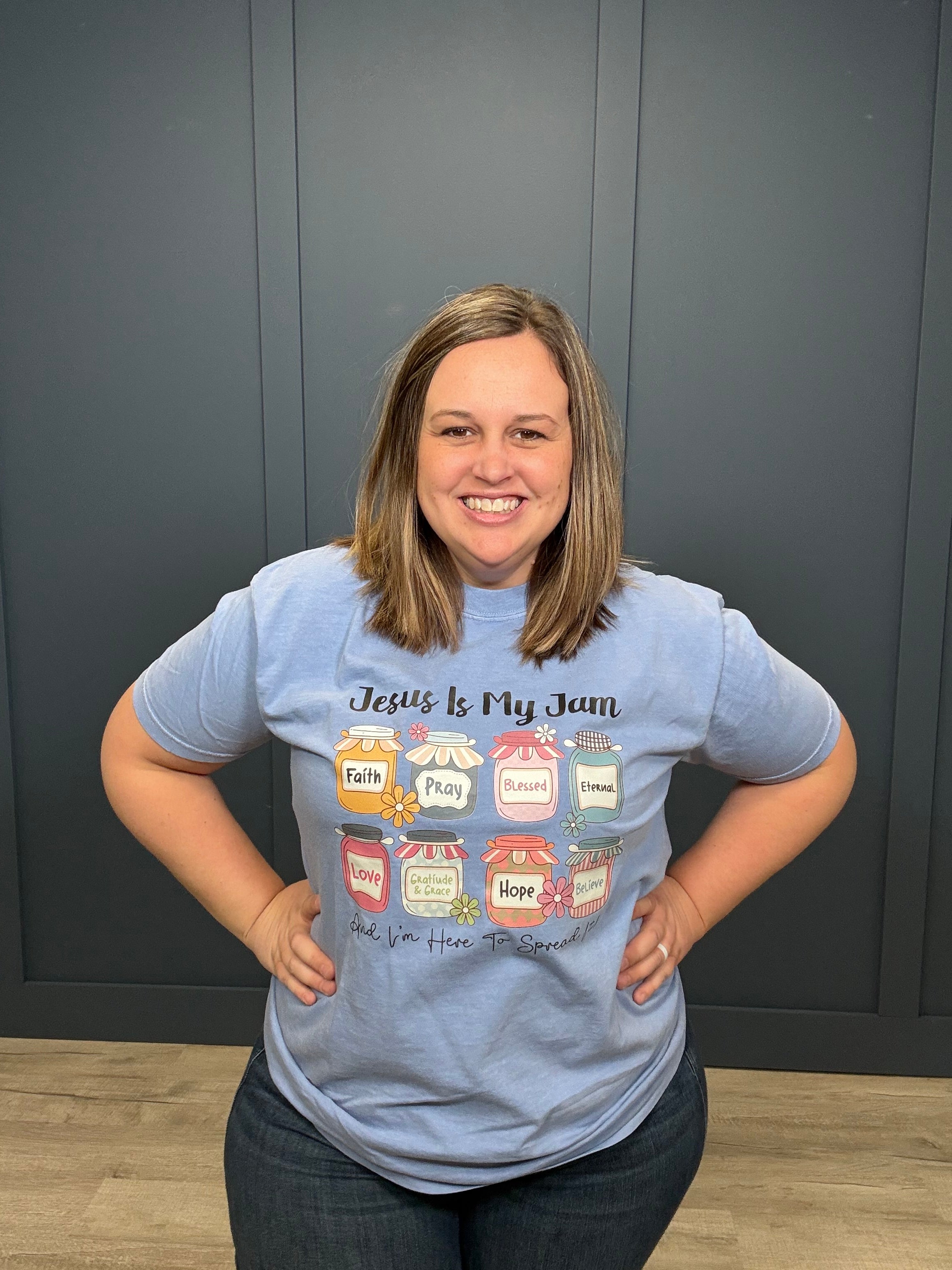 Jesus is My Jam Tee-Graphic Tees-Tres Birdos Graphic Tees-Three Birdies Boutique, Women's Fashion Boutique Located in Kearney, MO