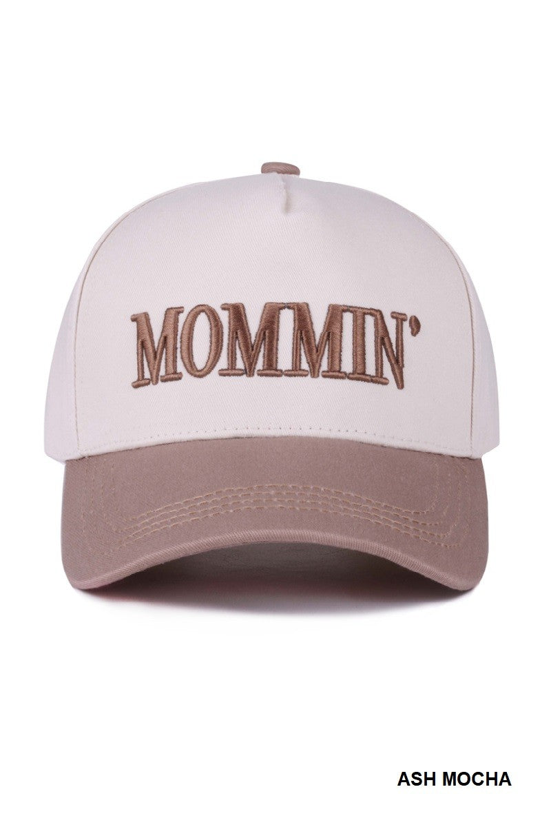 Mommin' Two Tone Canvas Cap-Zenana-Three Birdies Boutique, Women's Fashion Boutique Located in Kearney, MO