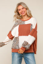 Patchwork Leopard Top { product_type }}