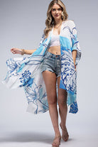 Blue Palm Kimono { product_type }}