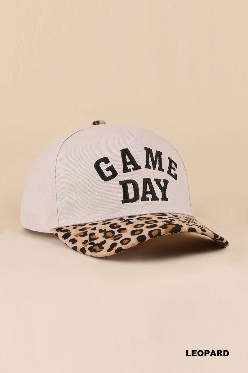 Leopard Game Day Hat-Baseball Hat-Zenana-Three Birdies Boutique, Women's Fashion Boutique Located in Kearney, MO