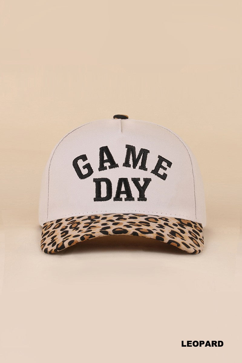Leopard Game Day Hat-Baseball Hat-Zenana-Three Birdies Boutique, Women's Fashion Boutique Located in Kearney, MO