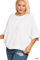 Double Knit Banded Bottom Short Sleeve Top { product_type }}