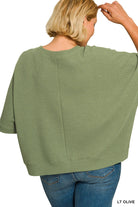 Double Knit Banded Bottom Short Sleeve Top { product_type }}