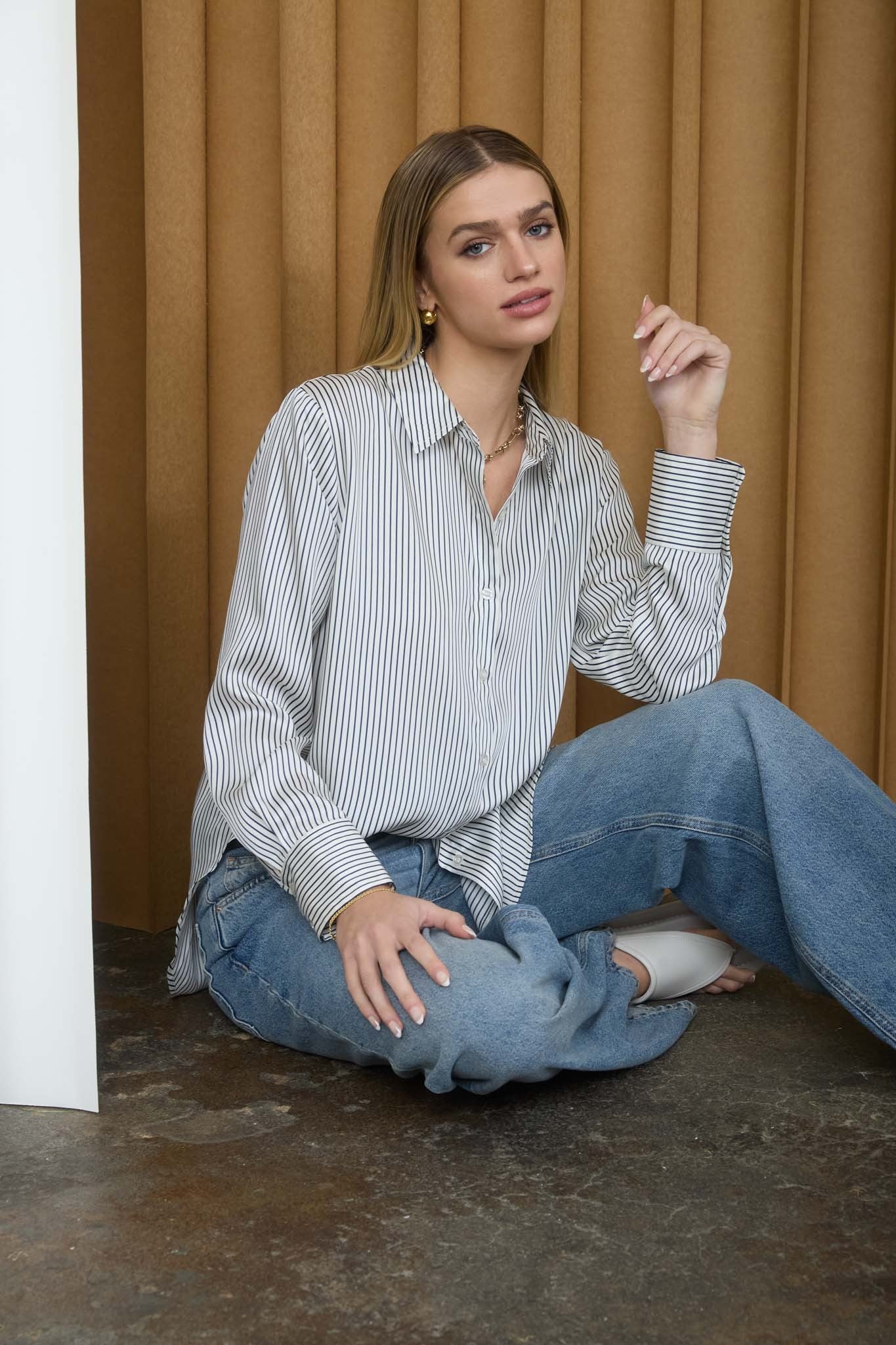 Stripe Button Down { product_type }}