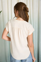 Cuffed Short Sleeve Button Down { product_type }}