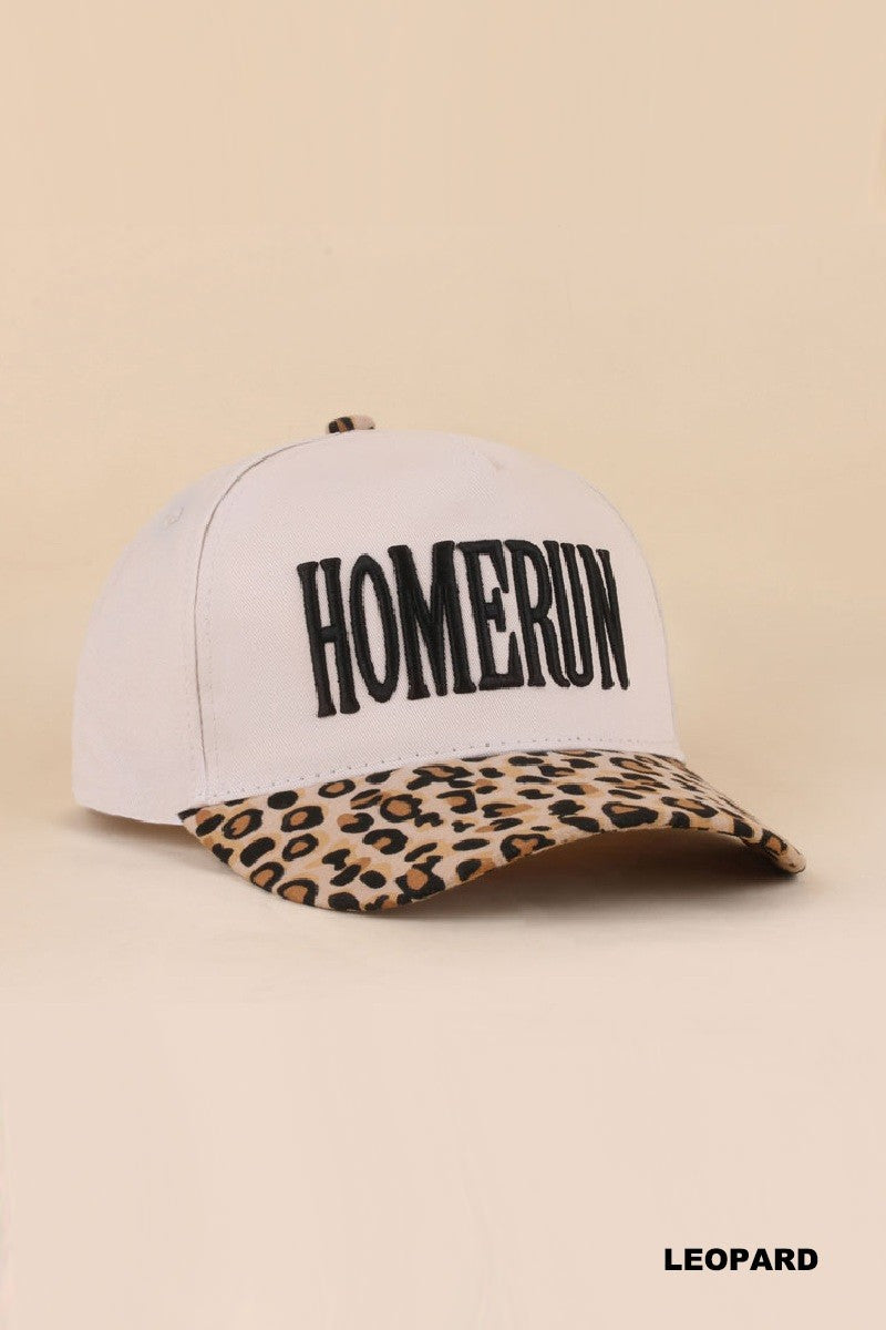Leopard Home Run Hat-Baseball Hat-Zenana-Three Birdies Boutique, Women's Fashion Boutique Located in Kearney, MO