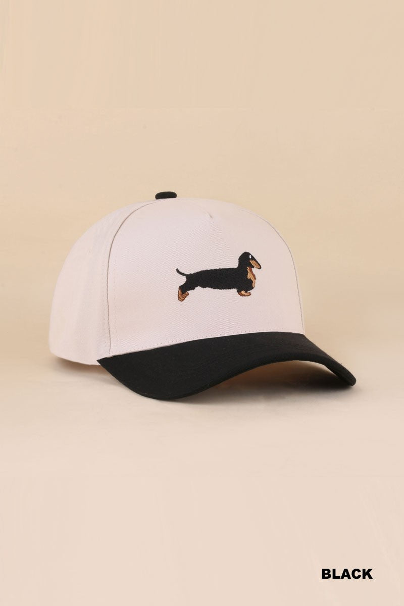 Dachshund Hat-Baseball Hat-Zenana-Three Birdies Boutique, Women's Fashion Boutique Located in Kearney, MO