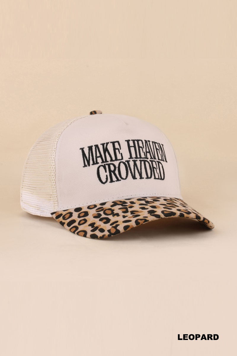 Leopard Make Heaven Crowded Hat-Baseball Hat-Zenana-Three Birdies Boutique, Women's Fashion Boutique Located in Kearney, MO