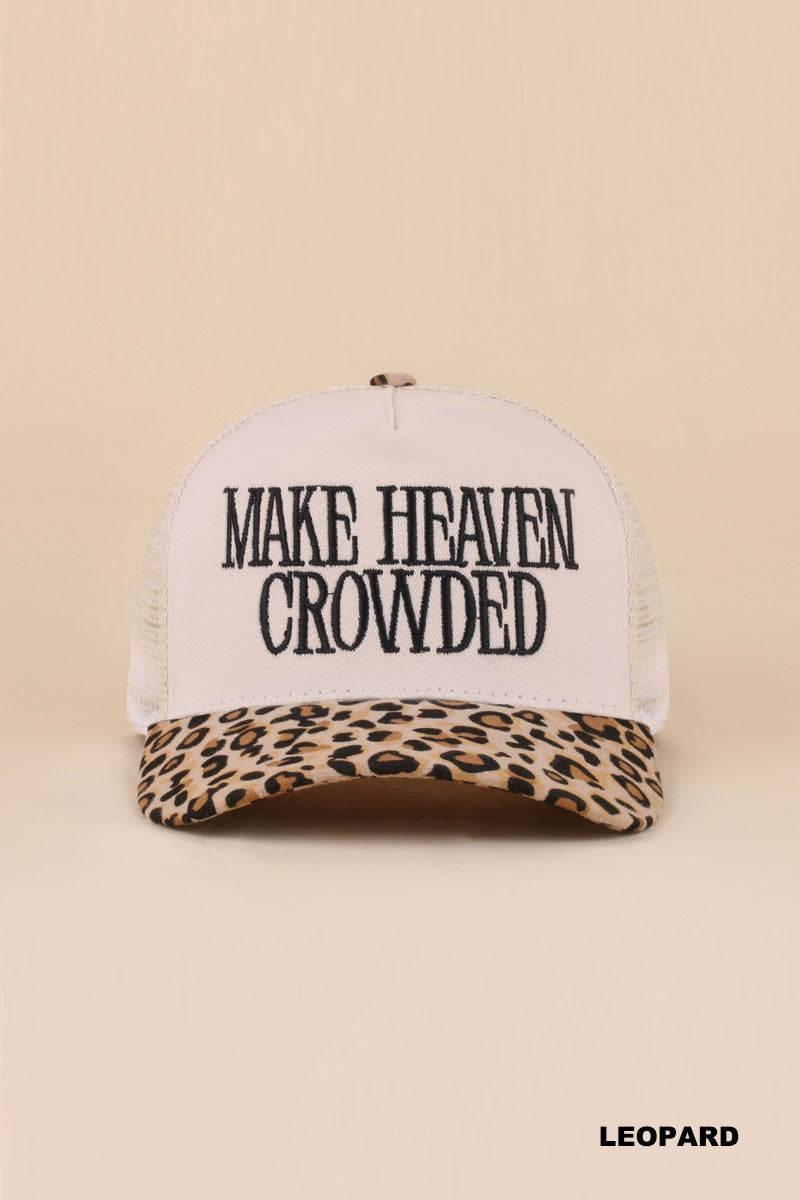 Leopard Make Heaven Crowded Hat-Baseball Hat-Zenana-Three Birdies Boutique, Women's Fashion Boutique Located in Kearney, MO