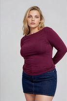Boat Neck Long Sleeve Top { product_type }}