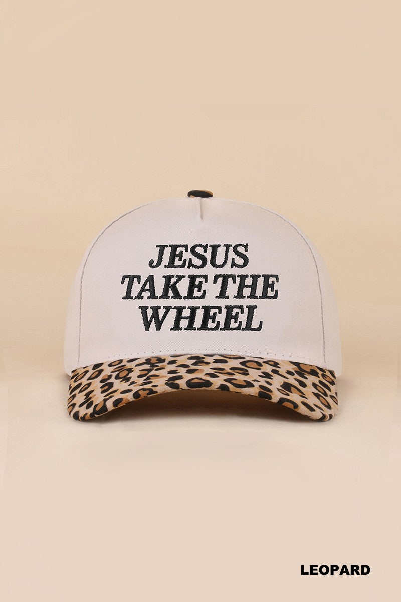 Jesus Take the Wheel Hat-Baseball Hat-Zenana-Three Birdies Boutique, Women's Fashion Boutique Located in Kearney, MO