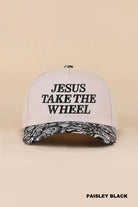 Jesus Take the Wheel Hat-Baseball Hat-Zenana-Three Birdies Boutique, Women's Fashion Boutique Located in Kearney, MO