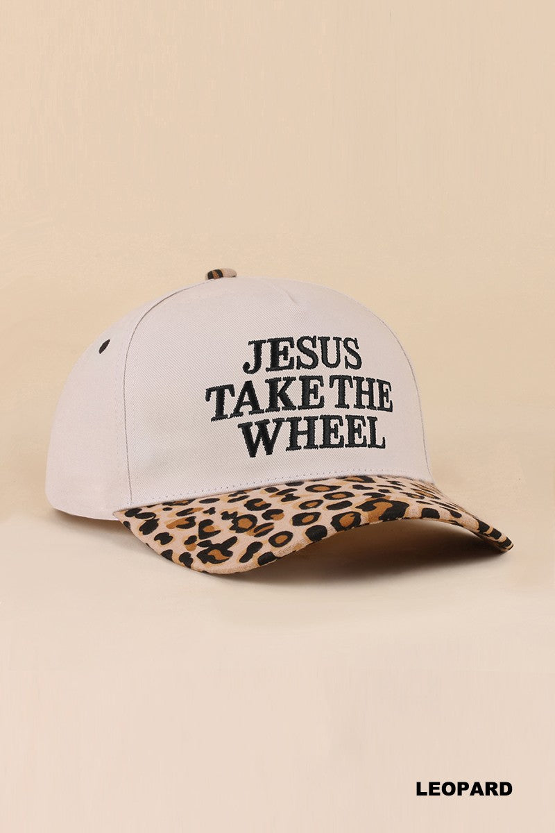 Jesus Take the Wheel Hat-Baseball Hat-Zenana-Three Birdies Boutique, Women's Fashion Boutique Located in Kearney, MO