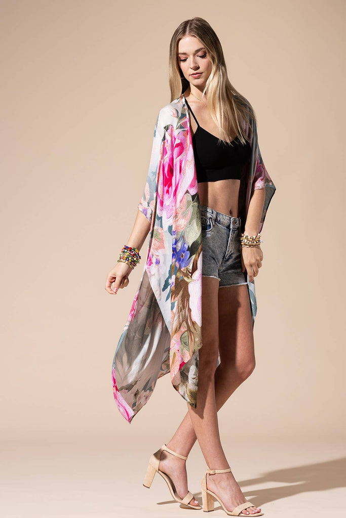 Monet Kimono: Monet / OS-Urbanista-Three Birdies Boutique, Women's Fashion Boutique Located in Kearney, MO