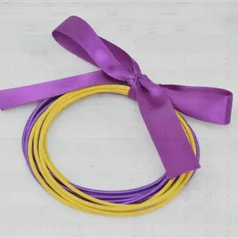 Purple and Yellow, and Red Set of Guitar String Bracelets-Bracelets-What's Hot-Three Birdies Boutique, Women's Fashion Boutique Located in Kearney, MO