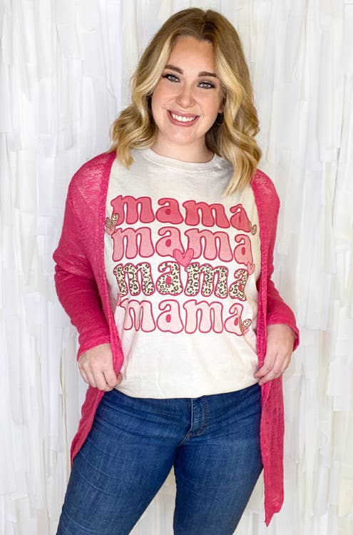 Pink Mama Graphic Tee - Sugar Stitch-Three Birdies Boutique, Women's Fashion Boutique Located in Kearney, MO