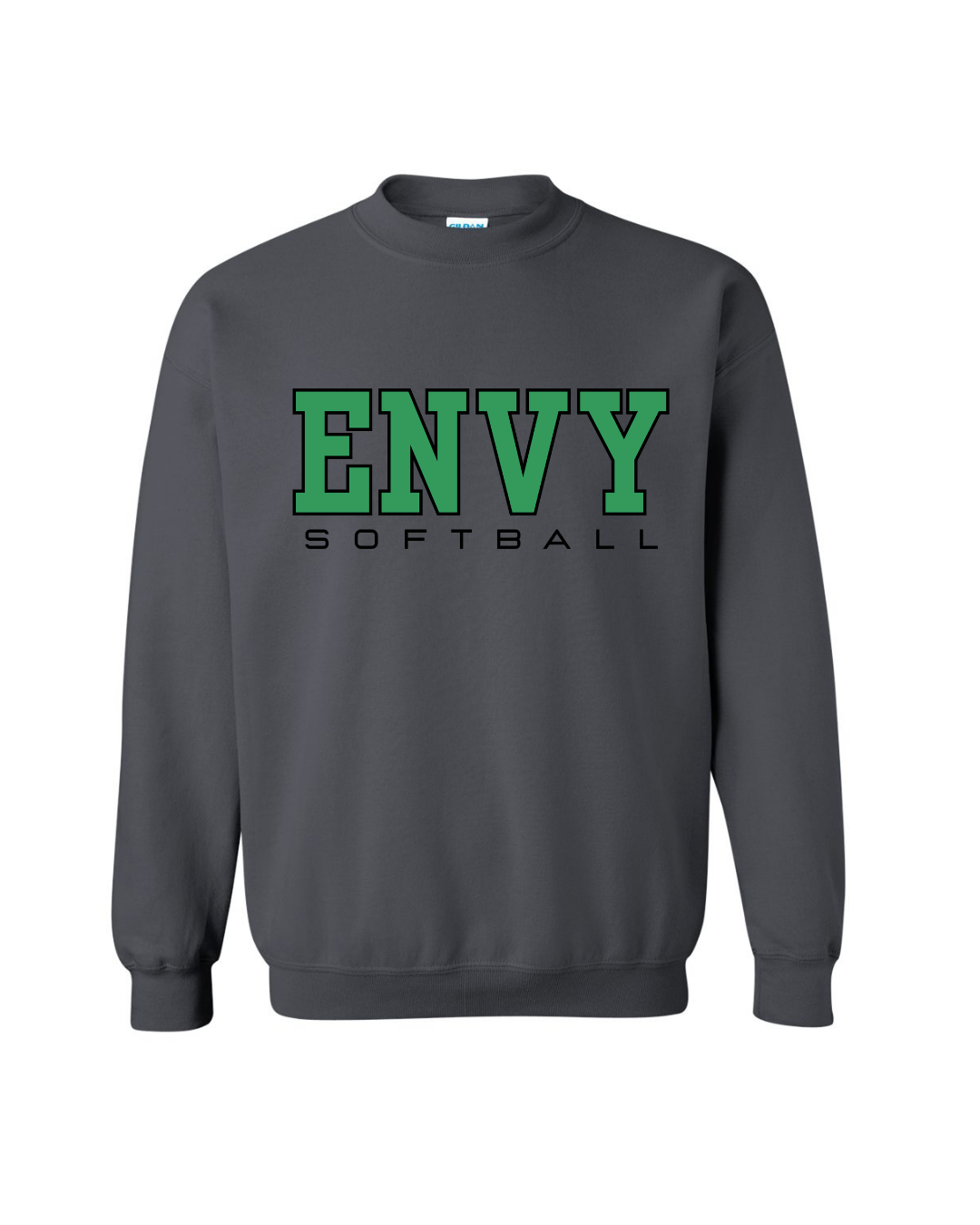 Block Envy Softball Gildan Crewneck-Graphic Tees-TB TEES-Three Birdies Boutique, Women's Fashion Boutique Located in Kearney, MO