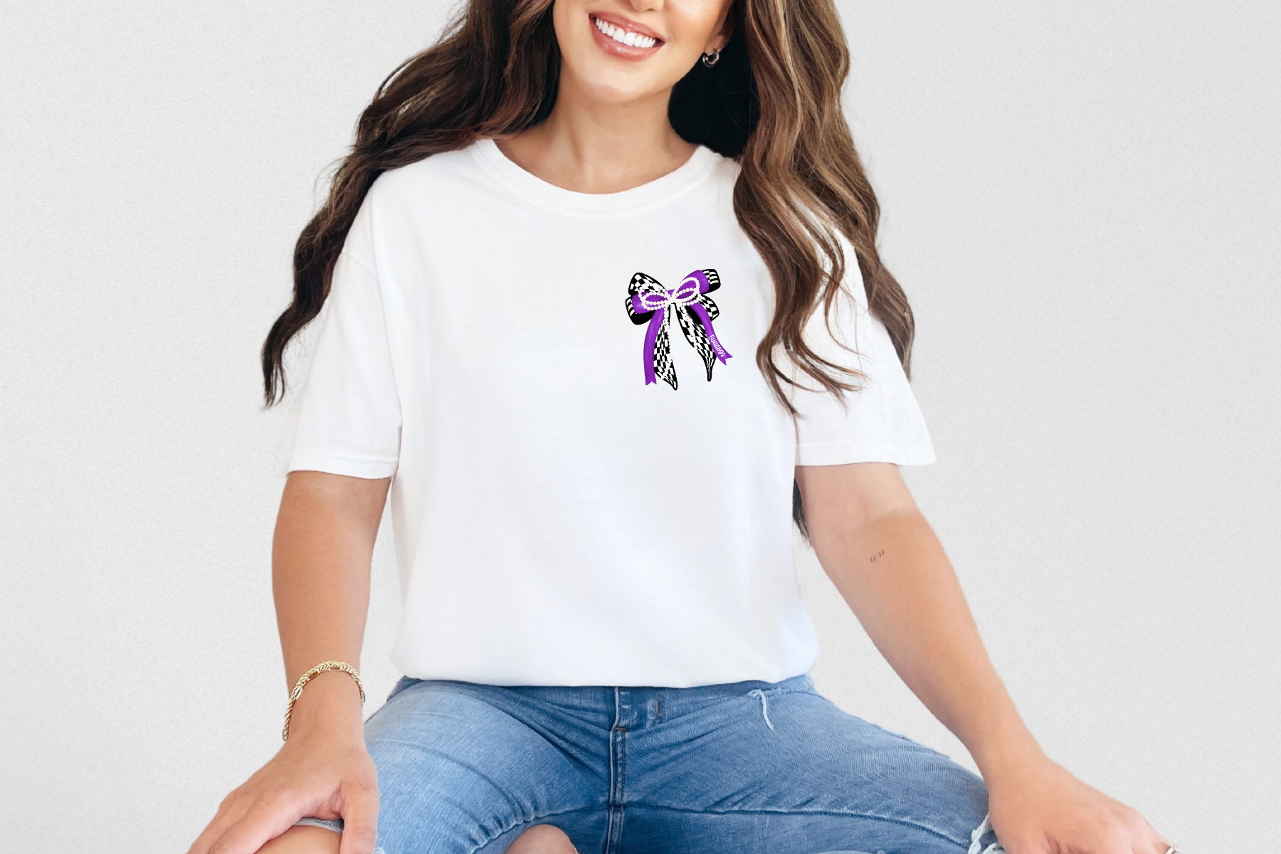 Bulldog Coquette Bow Graphic Tee { product_type }}