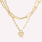 Gold Heart Layer Necklace { product_type }}