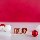 Red Glitter & Gold Mirror 87 Studs Kansas City Football { product_type }}