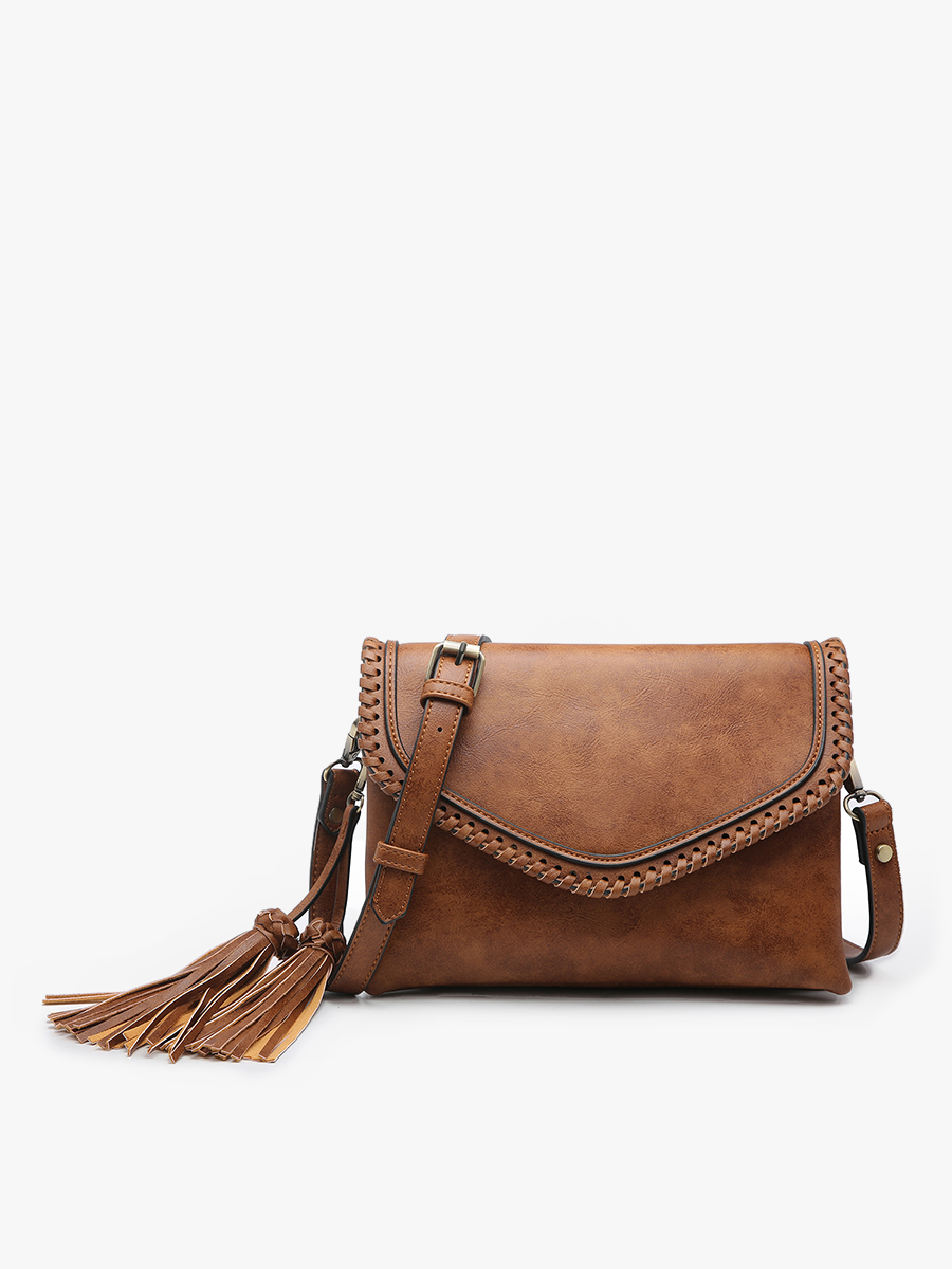 Sloane Flapover Crossbody: Brown { product_type }}