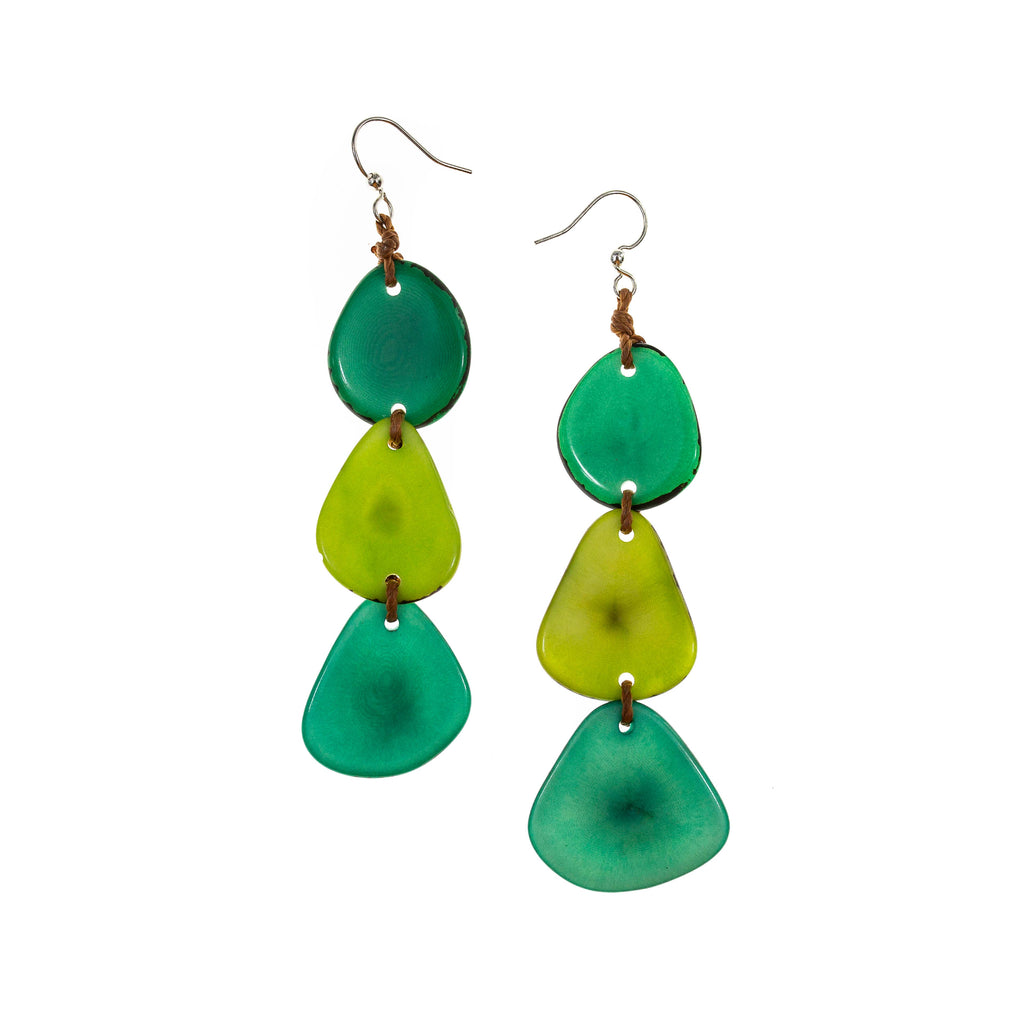 Bali Earrings: Mustard Yellow-Organic Tagua Jewelry-Three Birdies Boutique, Women's Fashion Boutique Located in Kearney, MO