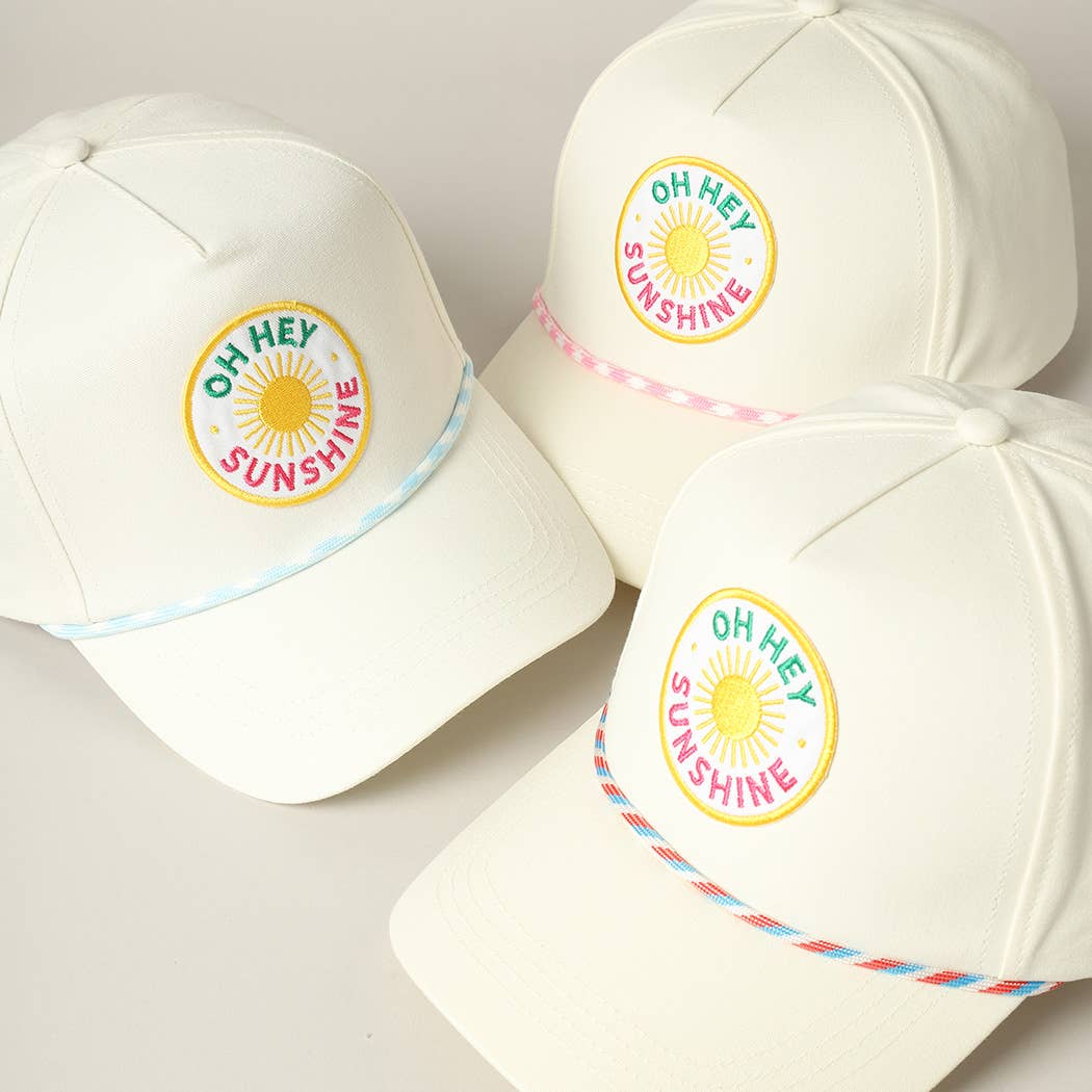 Oh Hey Sunshine Embroidery Patch Trucker Hat: MULTI / ONE SIZE { product_type }}